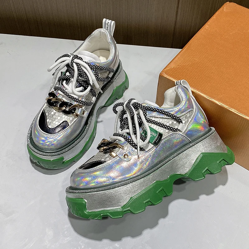 Platform Shoes Women Chain Shoe 2021 Chunky Sneakers Luxury Fashion Designer Thick Sole Ladies Shoes Breathable Sneakers Woman
Platform Shoes Women Chain Shoe 2021 Chunky Sneakers Luxury Fashion Designer Thick Sole Ladies Shoes Breathable Sneakers Woman