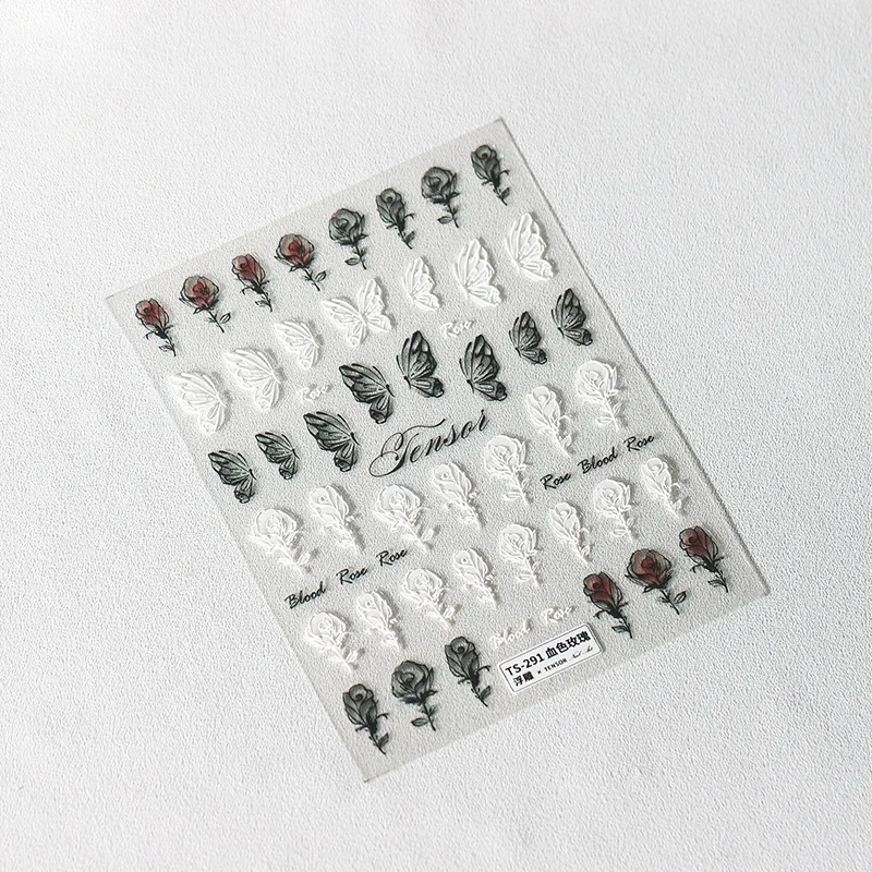 Tomoni Nail Art Sticker Rose Flower Butterfly Embossed Foils Wraps Nail Decoration Decals Romantic Manicure Sliders Stickers
Tomoni Nail Art Sticker Rose Flower Butterfly Embossed Foils Wraps Nail Decoration Decals Romantic Manicure Sliders Stickers
