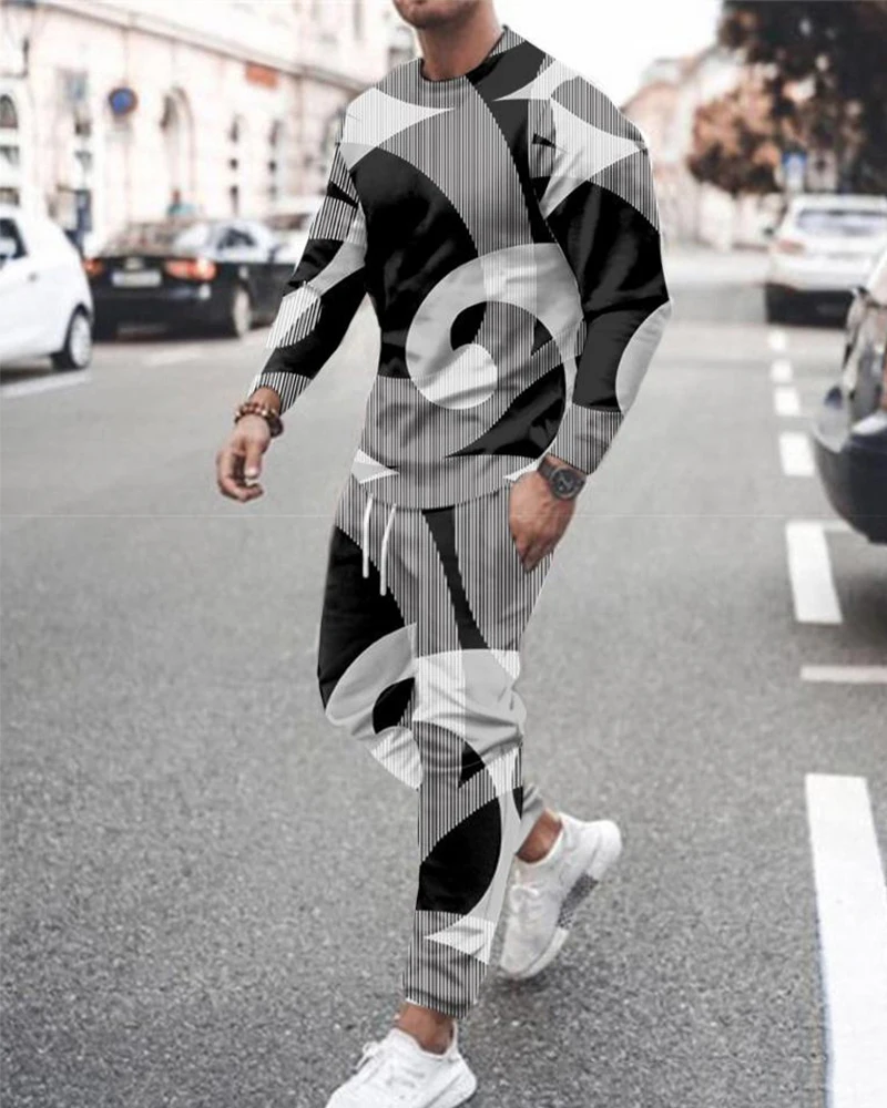 Men's Tracksuit Casual Autumn long Sleeve T-Shirt and long pant Suit two-Piece Set Male Clothing Streetwear Clothes for Men
Men's Tracksuit Casual Autumn long Sleeve T-Shirt and long pant Suit two-Piece Set Male Clothing Streetwear Clothes for Men