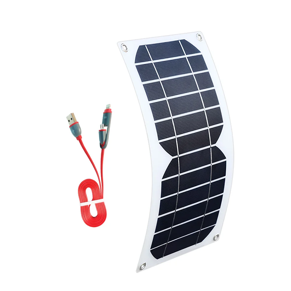 

5V 1A Solar Panel 5W Output USB Outdoor Portable Solar System For Low Power Products Cell Mobile Phone Chargers Electric Fan