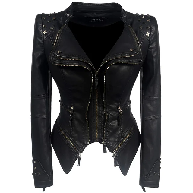 New Fashion Women Smooth Motorcycle Faux Leather Jackets Ladies Long Sleeve Autumn Winter Biker Streetwear Black Pink Coat
New Fashion Women Smooth Motorcycle Faux Leather Jackets Ladies Long Sleeve Autumn Winter Biker Streetwear Black Pink Coat