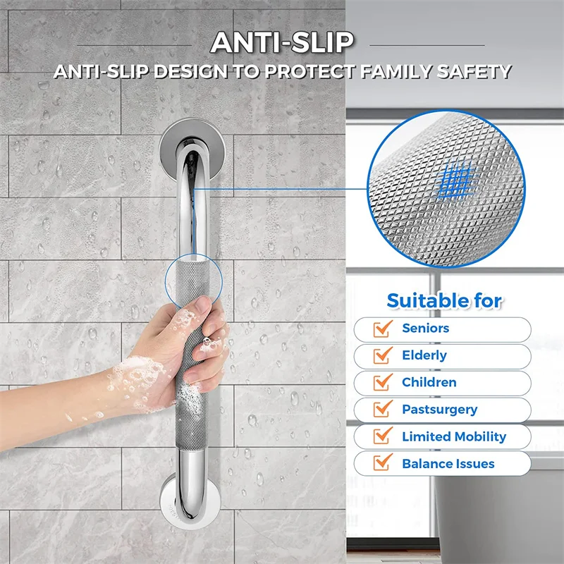 Bathroom Tub Toilet Handrail Grab Bar Stainless Steel 300/400/500mm Anti Slip Shower Safety Support Handle Towel Rack
Bathroom Tub Toilet Handrail Grab Bar Stainless Steel 300/400/500mm Anti Slip Shower Safety Support Handle Towel Rack