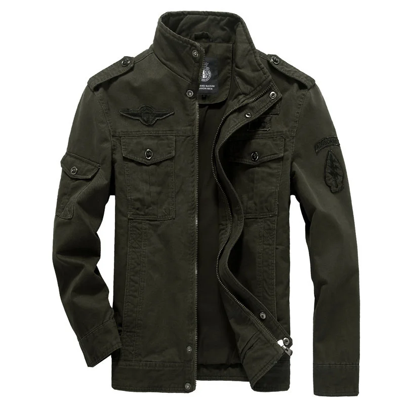 

Мужская хлопковая куртка в стиле милитари, осенняя армейская куртка-бомбер в стиле MA-1, Мужская брендовая одежда, мужские куртки-бомбер