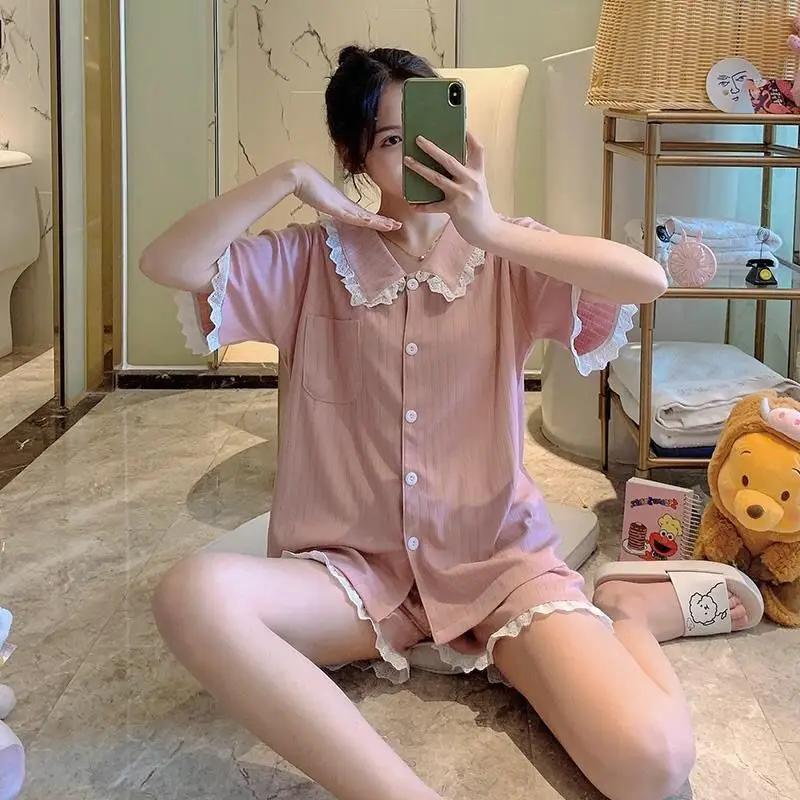Women's Pajamas Set Woman 2 Piece Home Clothes Pajama Pants Pijama Nightwears for Ladies Groups of Pant Sets Nightie Sexy Pieces 
Women's Pajamas Set Woman 2 Piece Home Clothes Pajama Pants Pijama Nightwears for Ladies Groups of Pant Sets Nightie Sexy Pieces