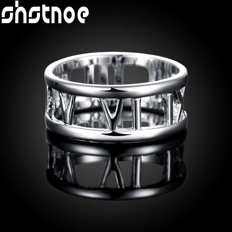 925 Sterling Silver Roman Numeral Hollow Ring For Man Women Charm Jewelry Fashion Wedding Engagement Party Gift
925 Sterling Silver Roman Numeral Hollow Ring For Man Women Charm Jewelry Fashion Wedding Engagement Party Gift