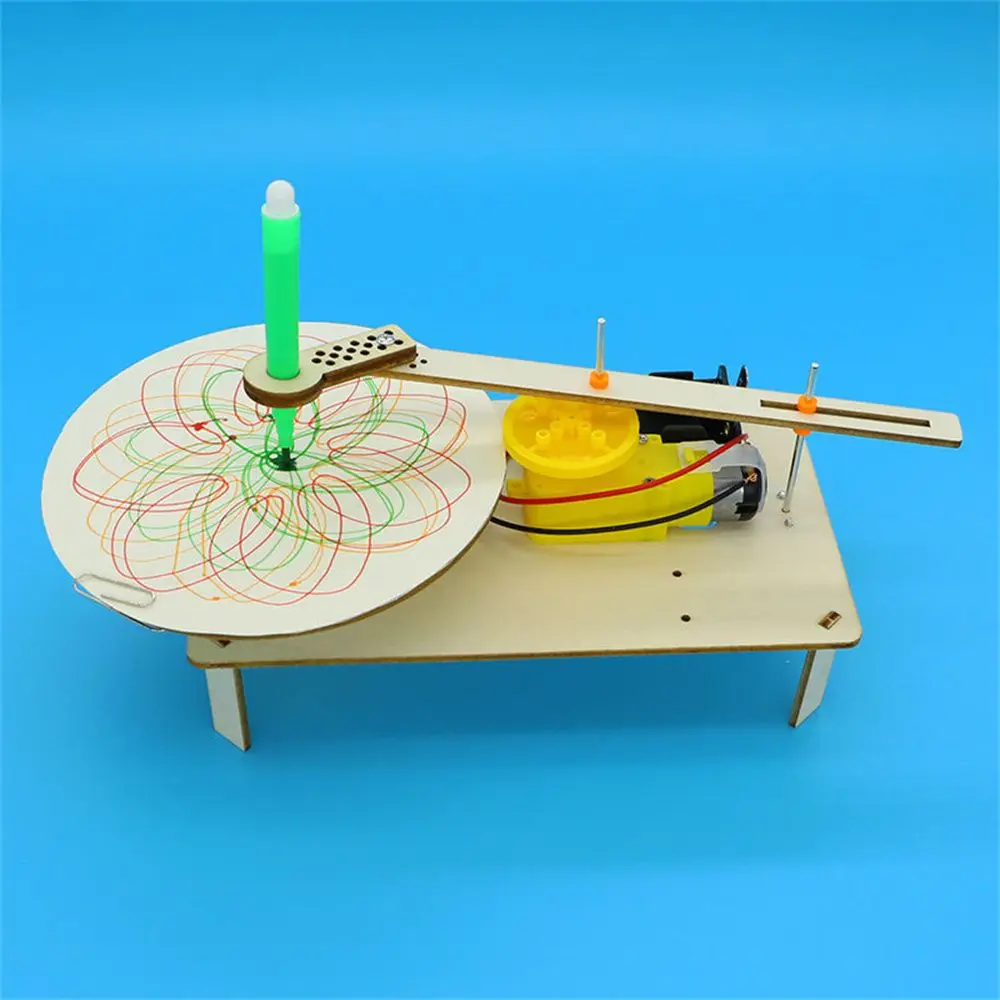 

Children Educational Kits School Projects Painting Drawing Robot Science Toys Physics Learning Electric Plotter Model