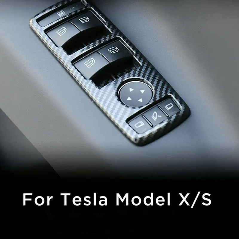 Автомобильный стеклоподъемник кнопка переключения рамка для Tesla Model X S 2014-2023