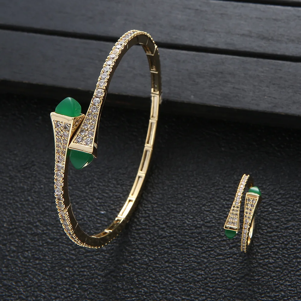 Luxury brand women's retro ultra shiny full zirconium bracelet ring 2 pieces set Luxury Bracelet Fashion Jewelry wedding gift
Luxury brand women's retro ultra shiny full zirconium bracelet ring 2 pieces set Luxury Bracelet Fashion Jewelry wedding gift