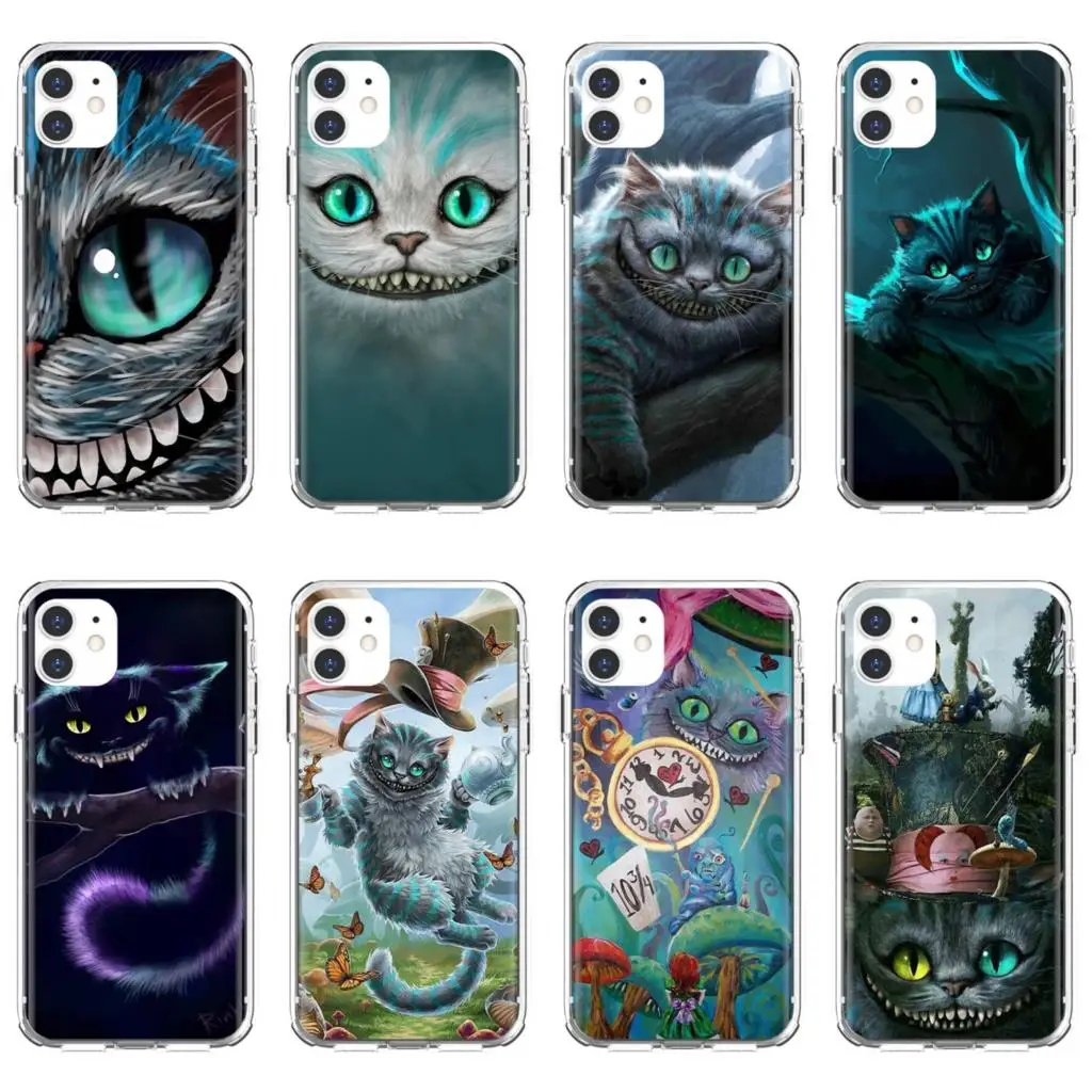 For iPhone 10 11 12 13 Mini Pro 4S 5S SE 5C 6 6S 7 8 X XR XS Plus Max 2020 TPU Shell Case Cute Alice in Wonderland Cheshire Cat 
For iPhone 10 11 12 13 Mini Pro 4S 5S SE 5C 6 6S 7 8 X XR XS Plus Max 2020 TPU Shell Case Cute Alice in Wonderland Cheshire Cat