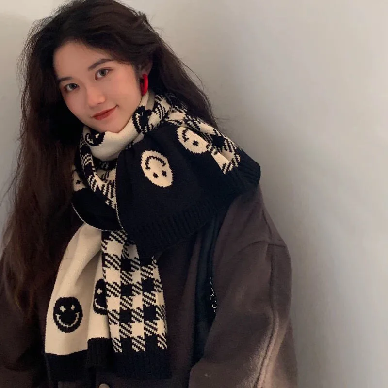 2022 New Winter Scarf Women's Wool Knitted Thick Double-sided Smiley Face Cashmere Pashmina Shawl Ladies Scarves and Shawls
2022 New Winter Scarf Women's Wool Knitted Thick Double-sided Smiley Face Cashmere Pashmina Shawl Ladies Scarves and Shawls