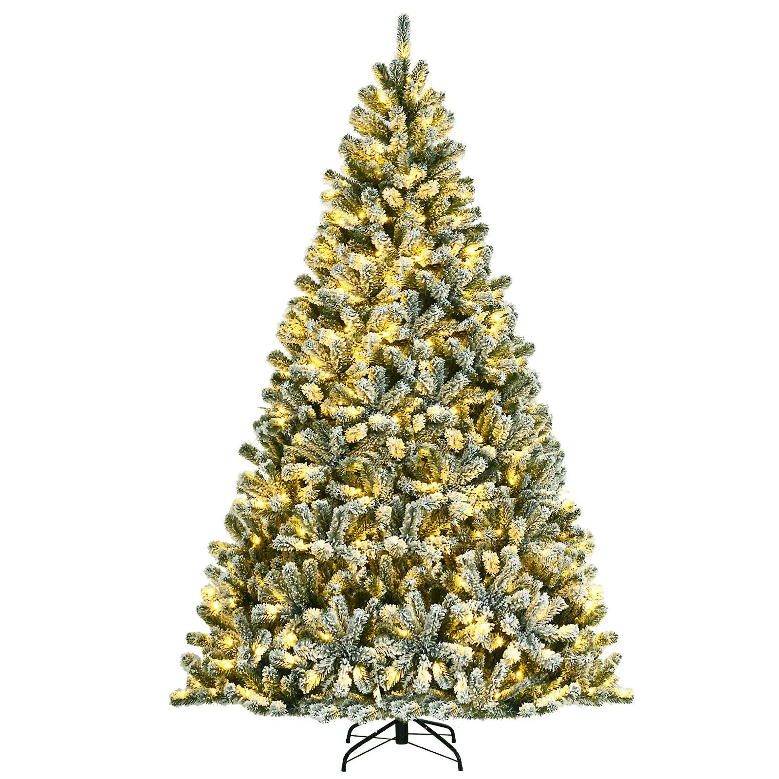 Costway 8ft Pre-lit Snow Flocked Hinged Christmas Tree w/1502 Tips & Metal Stand CM23444US
Costway 8ft Pre-lit Snow Flocked Hinged Christmas Tree w/1502 Tips & Metal Stand CM23444US