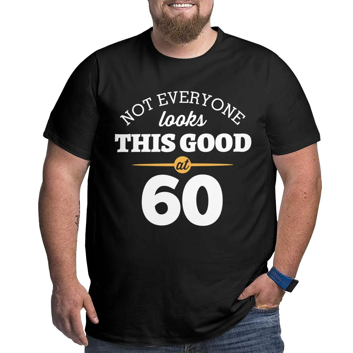 

60th Birthday Gift Present Idea For Boys Dad Him & Men T Shirt 60 Tee Shirts Big Tall Tee Shirt Tops Plus Size 4XL 5XL 6XL