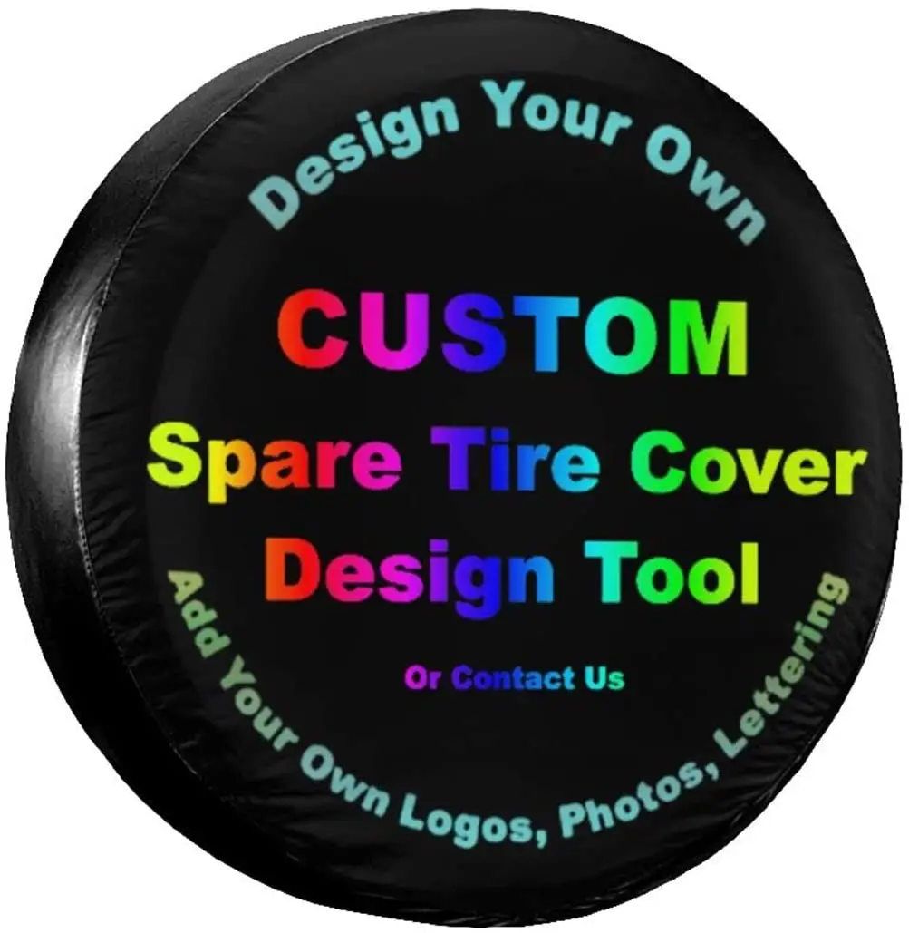 

Custom Spare Tire Covers, Personalized Tire Cover Add Your Own Design Waterproof Dust-Proof Universal Wheel Tire Protectors for