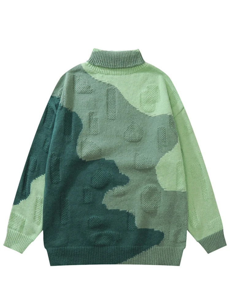 Gradient Jacquard Sweater Pullover Korean Women 2023 Spring Winter Loose Turtleneck Spliced Knit Long Sleeve Knitwear Top M249
Gradient Jacquard Sweater Pullover Korean Women 2023 Spring Winter Loose Turtleneck Spliced Knit Long Sleeve Knitwear Top M249