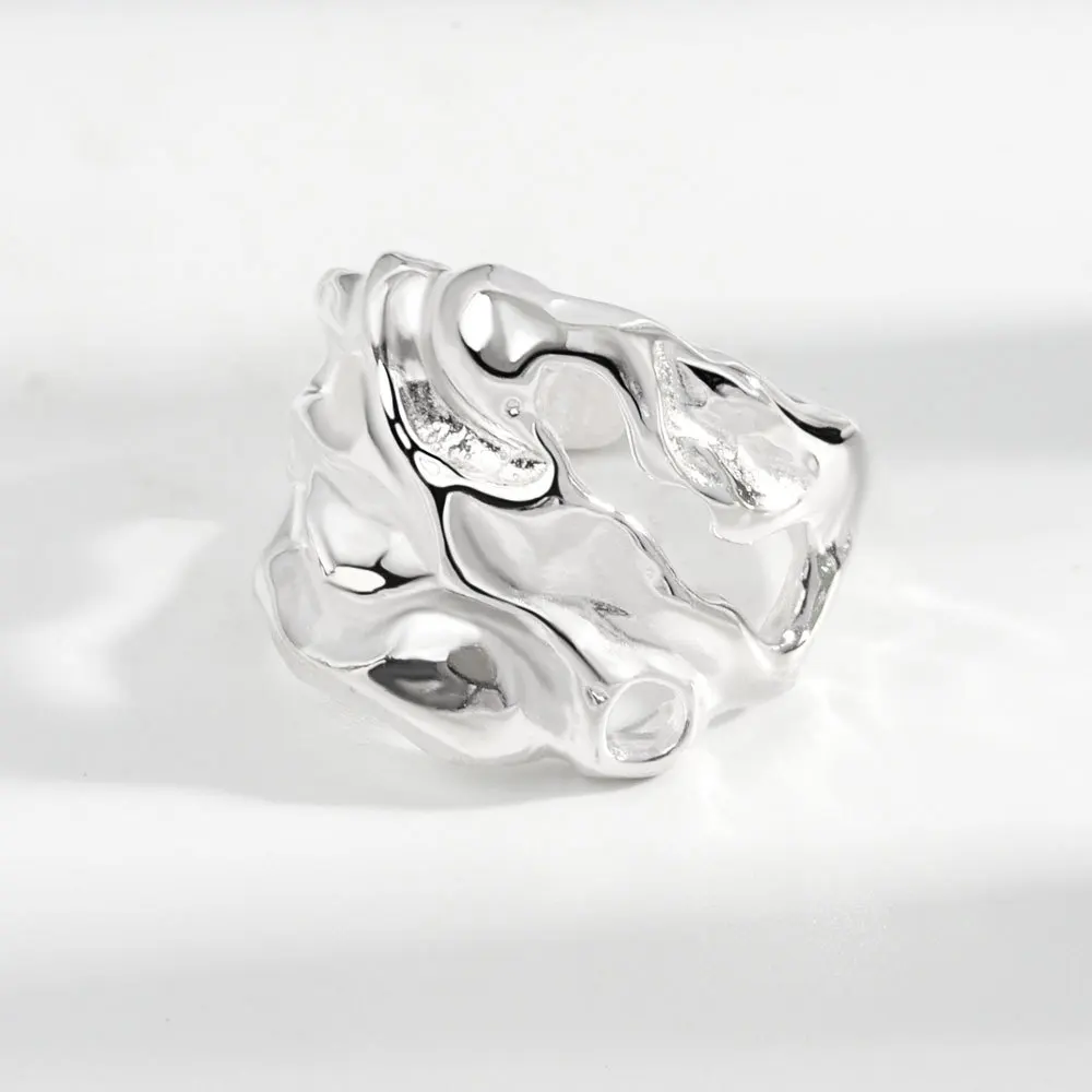 Silver Color Exaggerated Irregular Open Ring Woman Fashion Simple Personality Jewelry 2022
Silver Color Exaggerated Irregular Open Ring Woman Fashion Simple Personality Jewelry 2022
