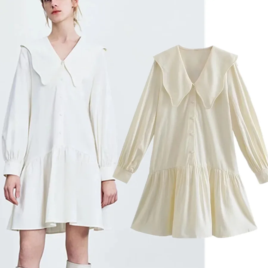 Jenny&Dave Cascading Loose Mini Dress Women 2022 Spring England Style Fashion Simple Solid Peter Pan Collar Party Dress Women
Jenny&Dave Cascading Loose Mini Dress Women 2022 Spring England Style Fashion Simple Solid Peter Pan Collar Party Dress Women