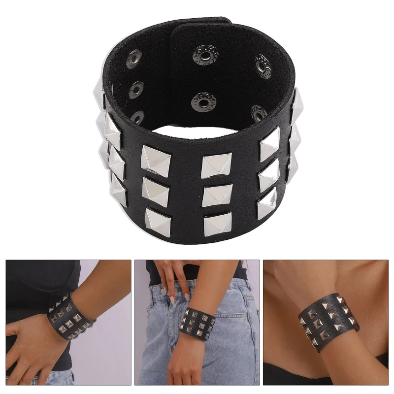 Браслет в стиле панк для мужчин и женщин-готический черный кожаный браслет с металлическими шипами и заклепками-шипами Регулируемый Брасле...
Браслет в стиле панк для мужчин и женщин-готический черный кожаный браслет с металлическими шипами и заклепками-шипами Регулируемый Брасле...