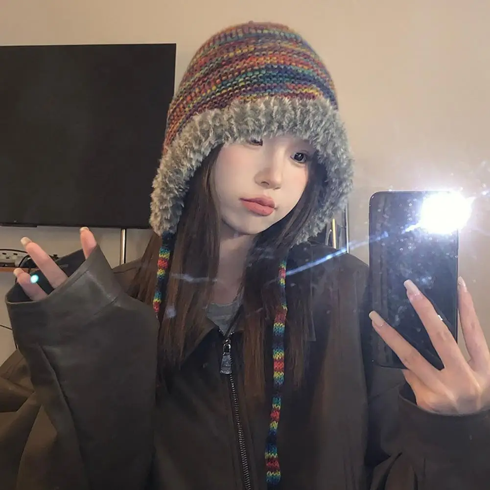 Wind-resistant Beanie for Outdoor Activities Warm Stylish Rainbow Knitted Hats for Women Cozy Winter Accessories for Weather
Wind-resistant Beanie for Outdoor Activities Warm Stylish Rainbow Knitted Hats for Women Cozy Winter Accessories for Weather
