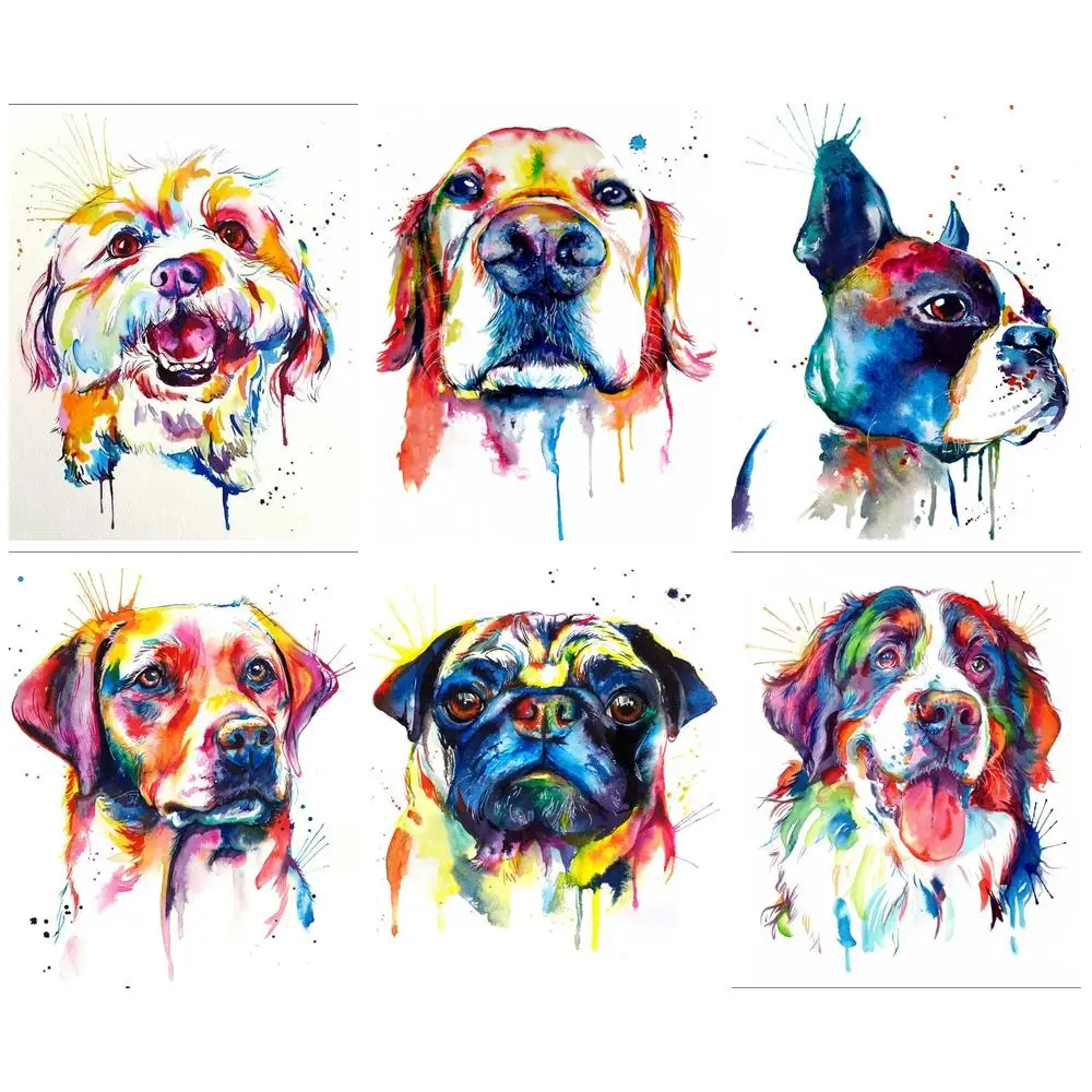CHENISTORY Diamond Painting Colred Dog Diamond Embroidery Mosaic Animal Full Round Diamond New Arrivals Pictures
CHENISTORY Diamond Painting Colred Dog Diamond Embroidery Mosaic Animal Full Round Diamond New Arrivals Pictures