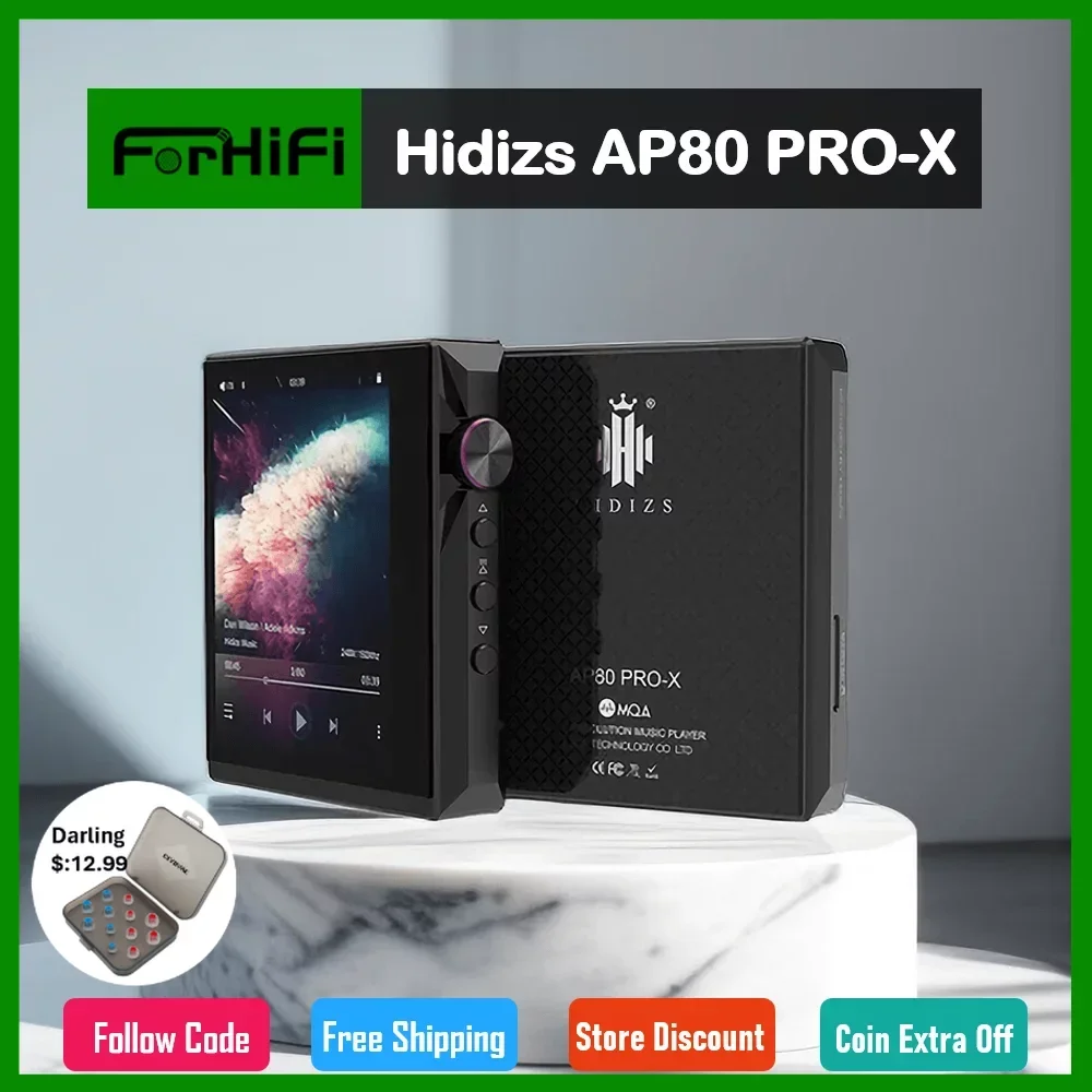 Hidizs AP80 PRO-X Portable Bluetooth Music Player MP3 MQA 8X USB DAC Hi-Res Audio DSD64/128 FLAC LDAC FM Radio DAP
Hidizs AP80 PRO-X Portable Bluetooth Music Player MP3 MQA 8X USB DAC Hi-Res Audio DSD64/128 FLAC LDAC FM Radio DAP