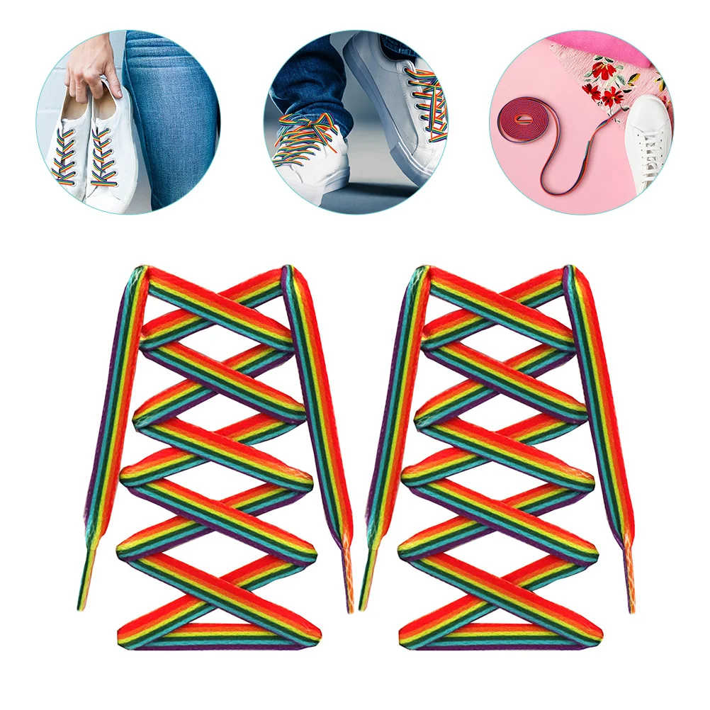 Rainbow Gradient Laces Elastic Shoelaces Fashion Tie Accessories Vertical Stripes Shoestring Polyester Child Canvas Ties
Rainbow Gradient Laces Elastic Shoelaces Fashion Tie Accessories Vertical Stripes Shoestring Polyester Child Canvas Ties