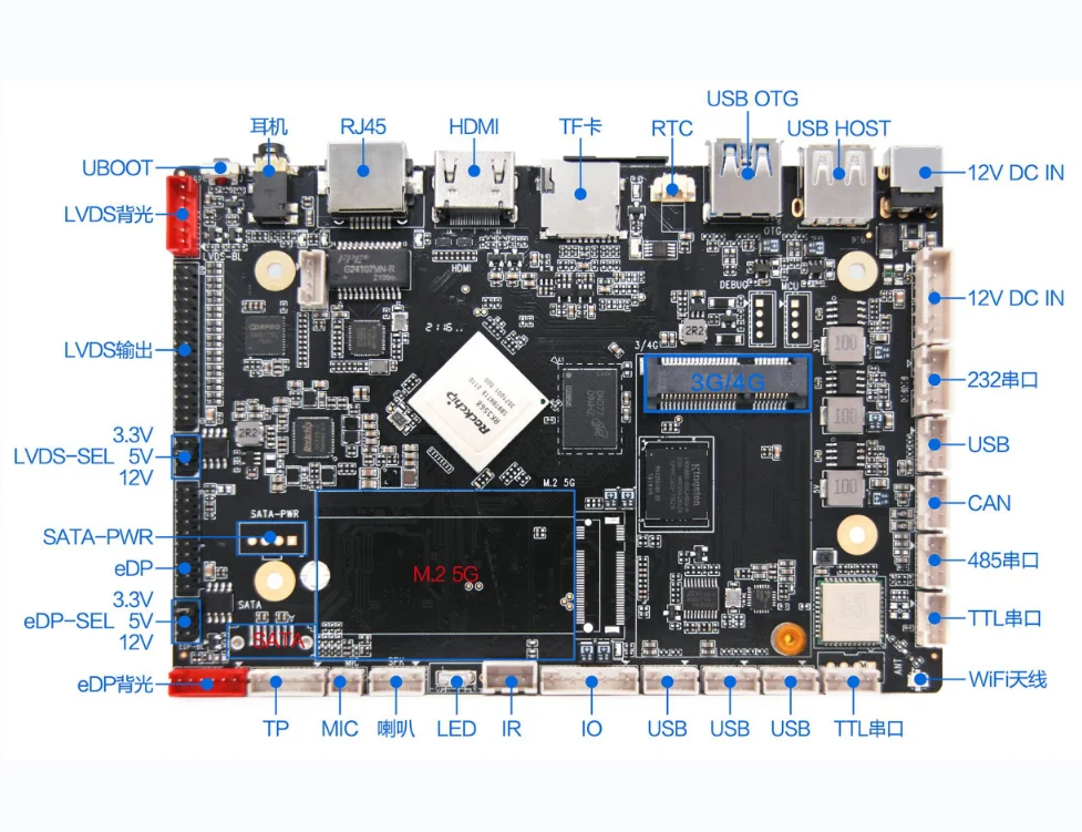 RK3568 Quad-core Industrial Control Motherboard Face Recognition Vending Machine Robot RS485 Supports CAN Interface
RK3568 Quad-core Industrial Control Motherboard Face Recognition Vending Machine Robot RS485 Supports CAN Interface