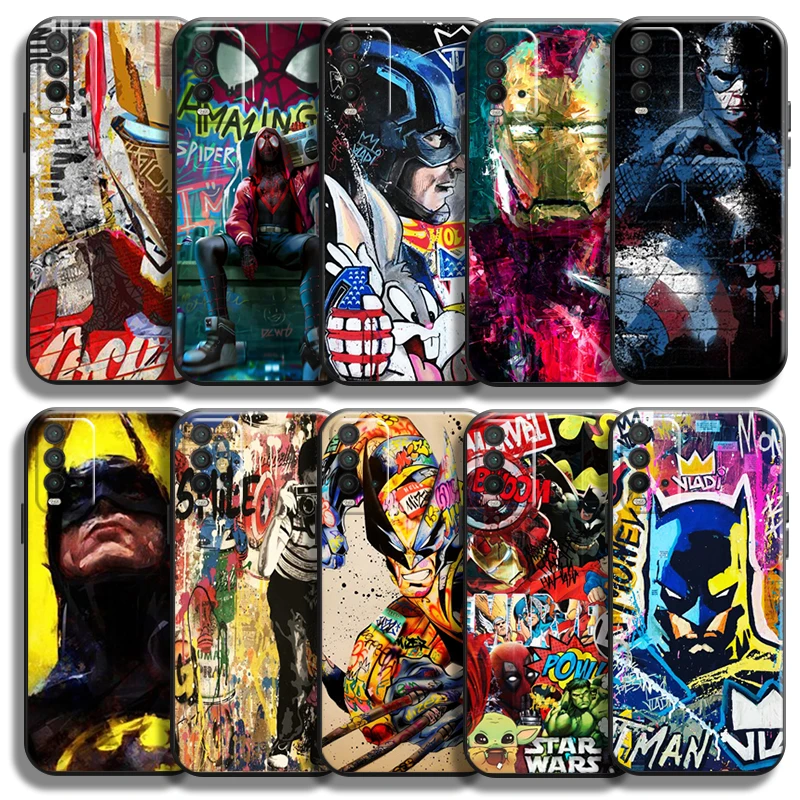 Marvel Street Graffiti For Xiaomi Redmi Note 10 10S 10T 9 9S 9T 5G Phone Case Redmi 10 9 9T 9A 9C Back Black Soft TPU
Marvel Street Graffiti For Xiaomi Redmi Note 10 10S 10T 9 9S 9T 5G Phone Case Redmi 10 9 9T 9A 9C Back Black Soft TPU