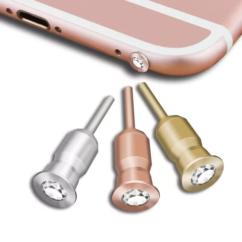 Siancs 3.5mm Jack Headphone Port Dust Plug Diamond Mobile Phone Earphone Stopper Metal Headset Cover for iPhone 5 6 Tablet PC
Siancs 3.5mm Jack Headphone Port Dust Plug Diamond Mobile Phone Earphone Stopper Metal Headset Cover for iPhone 5 6 Tablet PC
