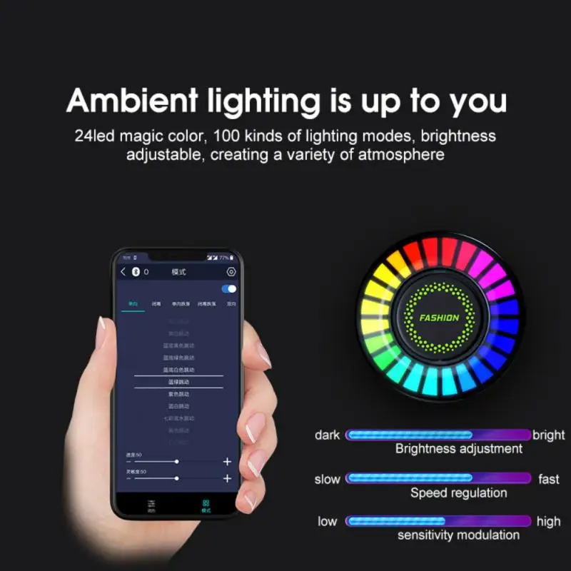 Car Vent Outlet Aromatherapy Atmosphere Light RGB Colorful Music Rhythm Pickup Lights APP Control Air Freshener Decorative Light
Car Vent Outlet Aromatherapy Atmosphere Light RGB Colorful Music Rhythm Pickup Lights APP Control Air Freshener Decorative Light