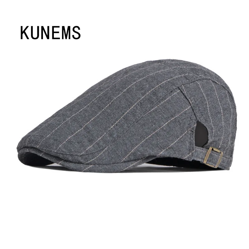 KUNEMS Fashion Simple Beret Striped Retro Newsboy Mens Hats Boina Cotton Breathable Flat Cap Casual Dad Hat Gorras Hombre
KUNEMS Fashion Simple Beret Striped Retro Newsboy Mens Hats Boina Cotton Breathable Flat Cap Casual Dad Hat Gorras Hombre