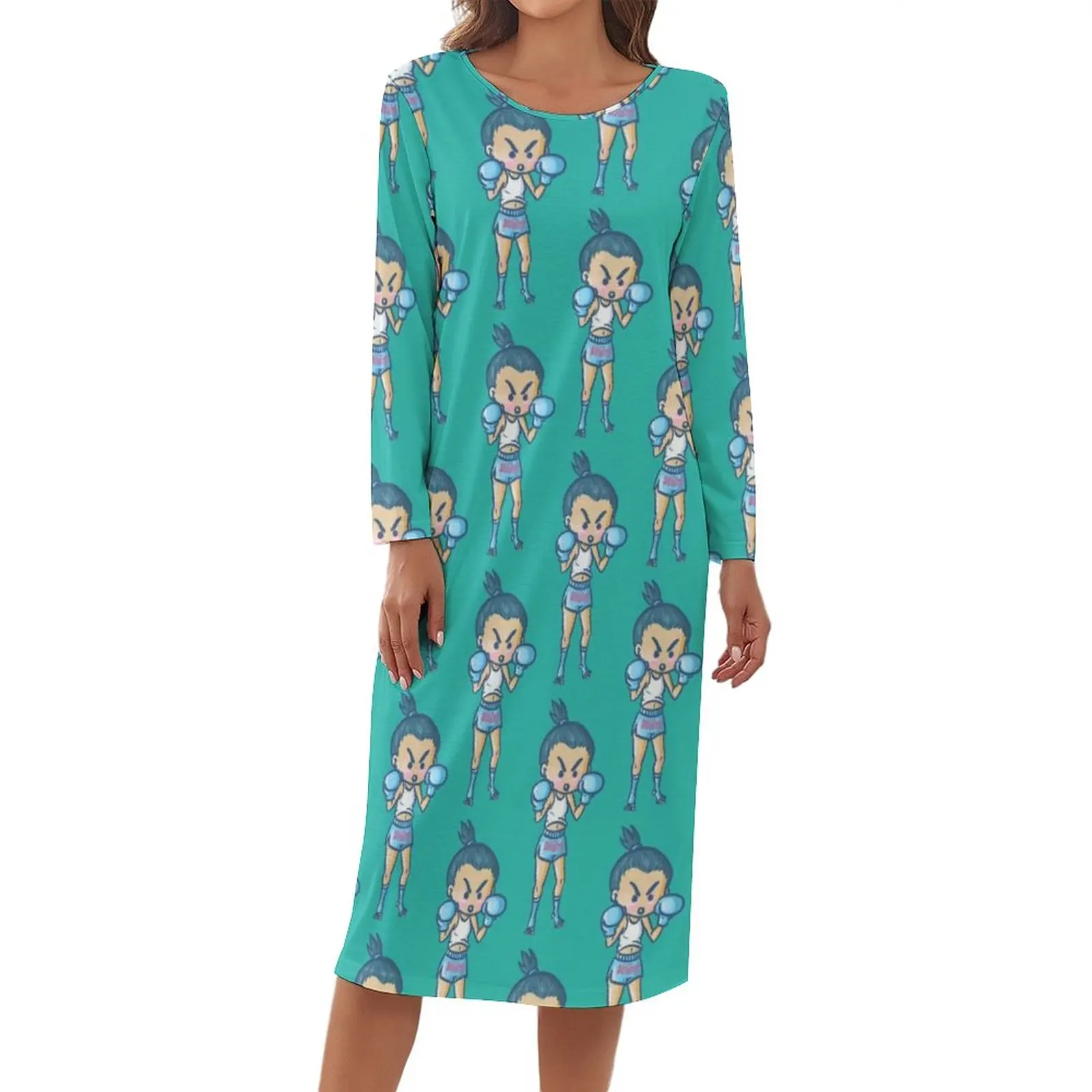 Muay Thai Pajama Girl Long Sleeve Wholesale Sleep Dress Women Printed Stretch Sleepwear
Muay Thai Pajama Girl Long Sleeve Wholesale Sleep Dress Women Printed Stretch Sleepwear