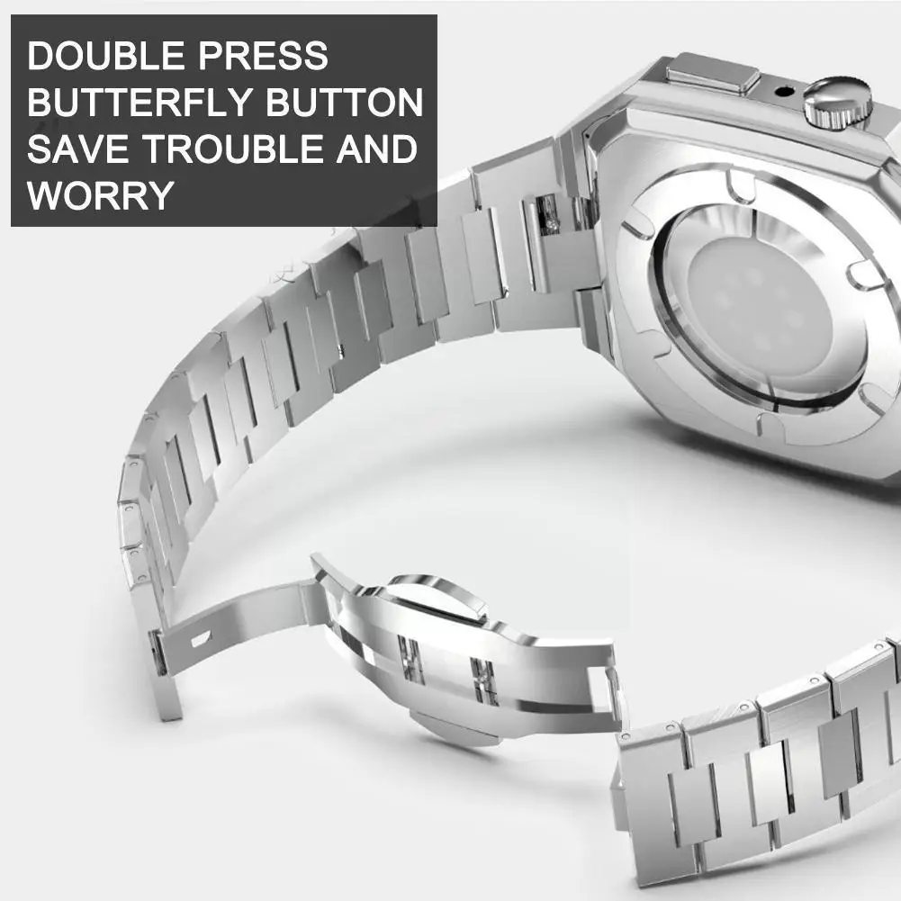 Matel Steel Strap And Band For Watch7 6 Se 5 4 Steel For Watch 45 44 Mm Band Luxury Metal Protector V1d2
Matel Steel Strap And Band For Watch7 6 Se 5 4 Steel For Watch 45 44 Mm Band Luxury Metal Protector V1d2