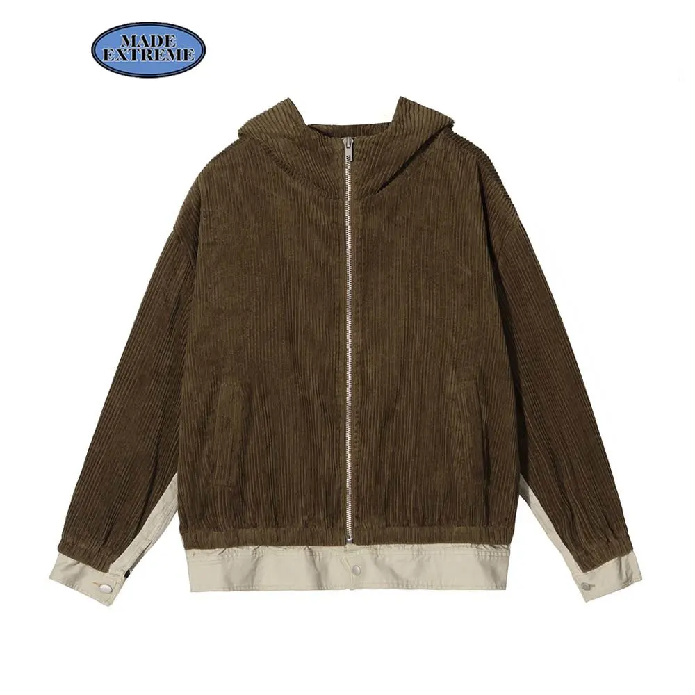 MADE EXTREME Retro fake two corduroy stitching denim cotton-padded jacket coat streetwear bomber jacket men
MADE EXTREME Retro fake two corduroy stitching denim cotton-padded jacket coat streetwear bomber jacket men