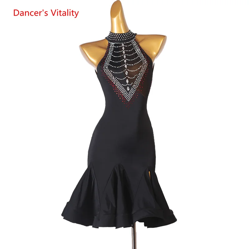 Latin Dance Competition Dresses Cusomized Latin Professional Clothes for Women Senior Stones Sleeveless Chacha Dance Wear Outfit
Latin Dance Competition Dresses Cusomized Latin Professional Clothes for Women Senior Stones Sleeveless Chacha Dance Wear Outfit