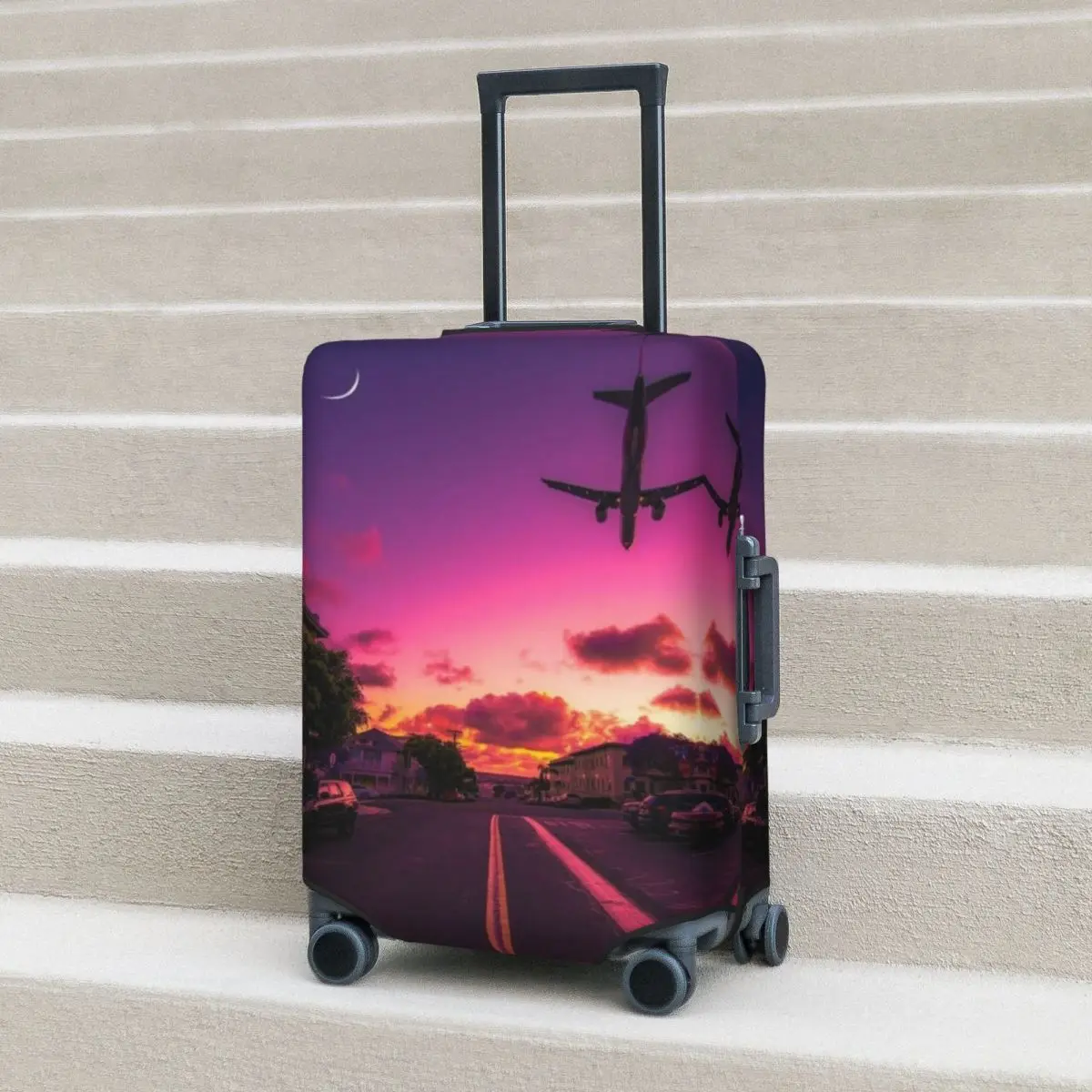 Airplane Sunset Suitcase Cover Neon Aesthetic Holiday Holiday Cruise Trip Strectch Luggage Supplies Protection
Airplane Sunset Suitcase Cover Neon Aesthetic Holiday Holiday Cruise Trip Strectch Luggage Supplies Protection