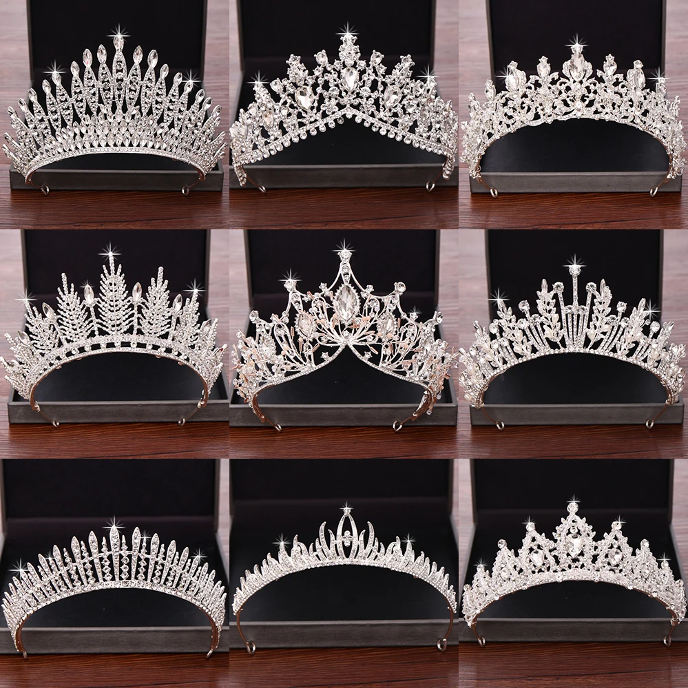 Wedding Hair Accessories Bridal Crowns and Tiaras Silver Color Crystal Rhinestone Wedding Crown Bride Tiara Headpiece Diadem
Wedding Hair Accessories Bridal Crowns and Tiaras Silver Color Crystal Rhinestone Wedding Crown Bride Tiara Headpiece Diadem