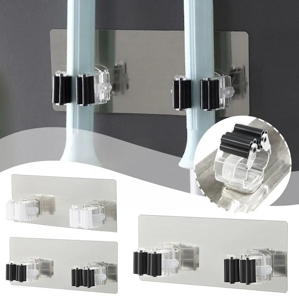 2 Heads Wall Mounted Mop Organizer Holder Brush Broom Hanger Hooks Bathroom Rack Multi-purpose Home Storage Q3a9
2 Heads Wall Mounted Mop Organizer Holder Brush Broom Hanger Hooks Bathroom Rack Multi-purpose Home Storage Q3a9