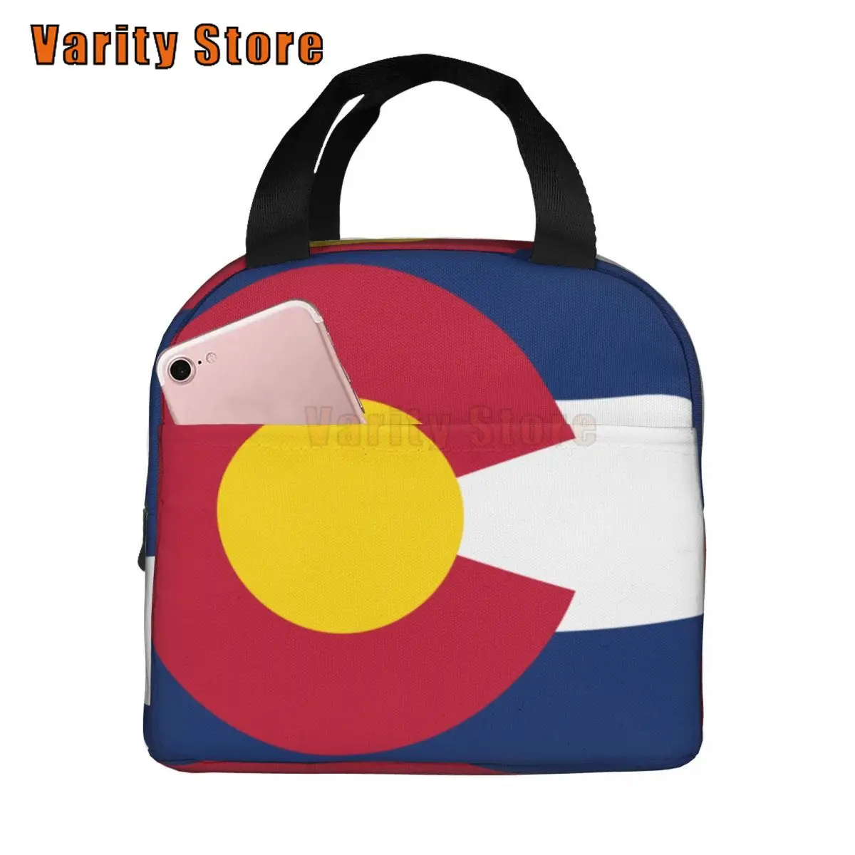 Colorado Flag Cooler Bag Portable Zipper Thermal Lunch Bag Convenient Lunch Box Tote Food Bag
Colorado Flag Cooler Bag Portable Zipper Thermal Lunch Bag Convenient Lunch Box Tote Food Bag