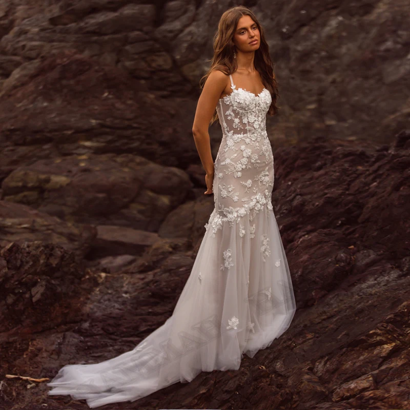 HAMMAH Sweetheart Puffy Wedding Dresses Mermaid Bridal Shower Lace Appliques Hochzeitskleid Robe De Mariée Customised
HAMMAH Sweetheart Puffy Wedding Dresses Mermaid Bridal Shower Lace Appliques Hochzeitskleid Robe De Mariée Customised