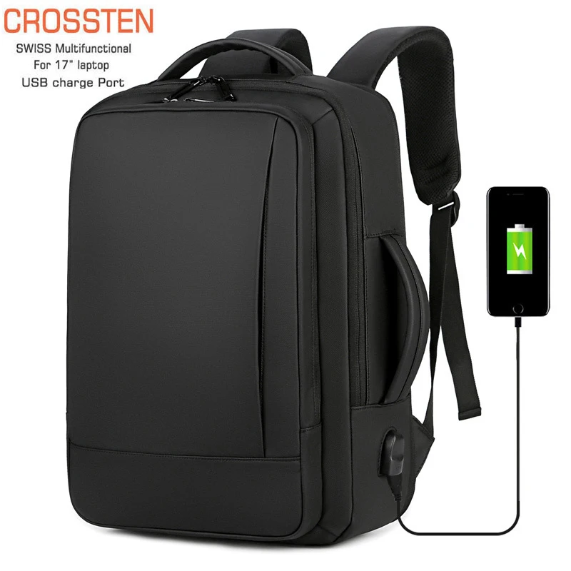 Crossten Multifunctional Large Capacity Expandable Backpack USB Charging Laptop Bagpack Waterproof Business Travel Luggage Bags
Crossten Multifunctional Large Capacity Expandable Backpack USB Charging Laptop Bagpack Waterproof Business Travel Luggage Bags