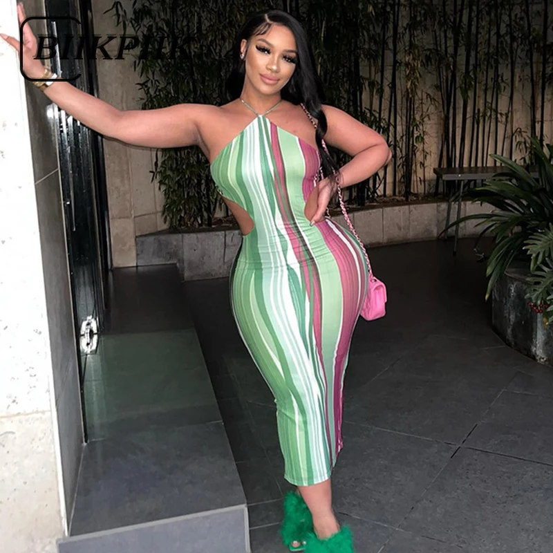 BIIKPIIK Summer Halter Dress Women Beach Style Backless Body-shaping Sheath Clothing Female Aesthetics Printed Long Dresses Sexy
BIIKPIIK Summer Halter Dress Women Beach Style Backless Body-shaping Sheath Clothing Female Aesthetics Printed Long Dresses Sexy