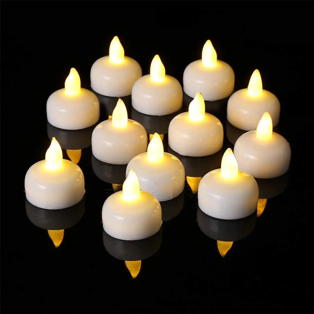 24PCS Waterproof LED Floating Tealights Flameless Flickering Tea Light Candles Battery Operated Light for Wedding Party Pool
24PCS Waterproof LED Floating Tealights Flameless Flickering Tea Light Candles Battery Operated Light for Wedding Party Pool