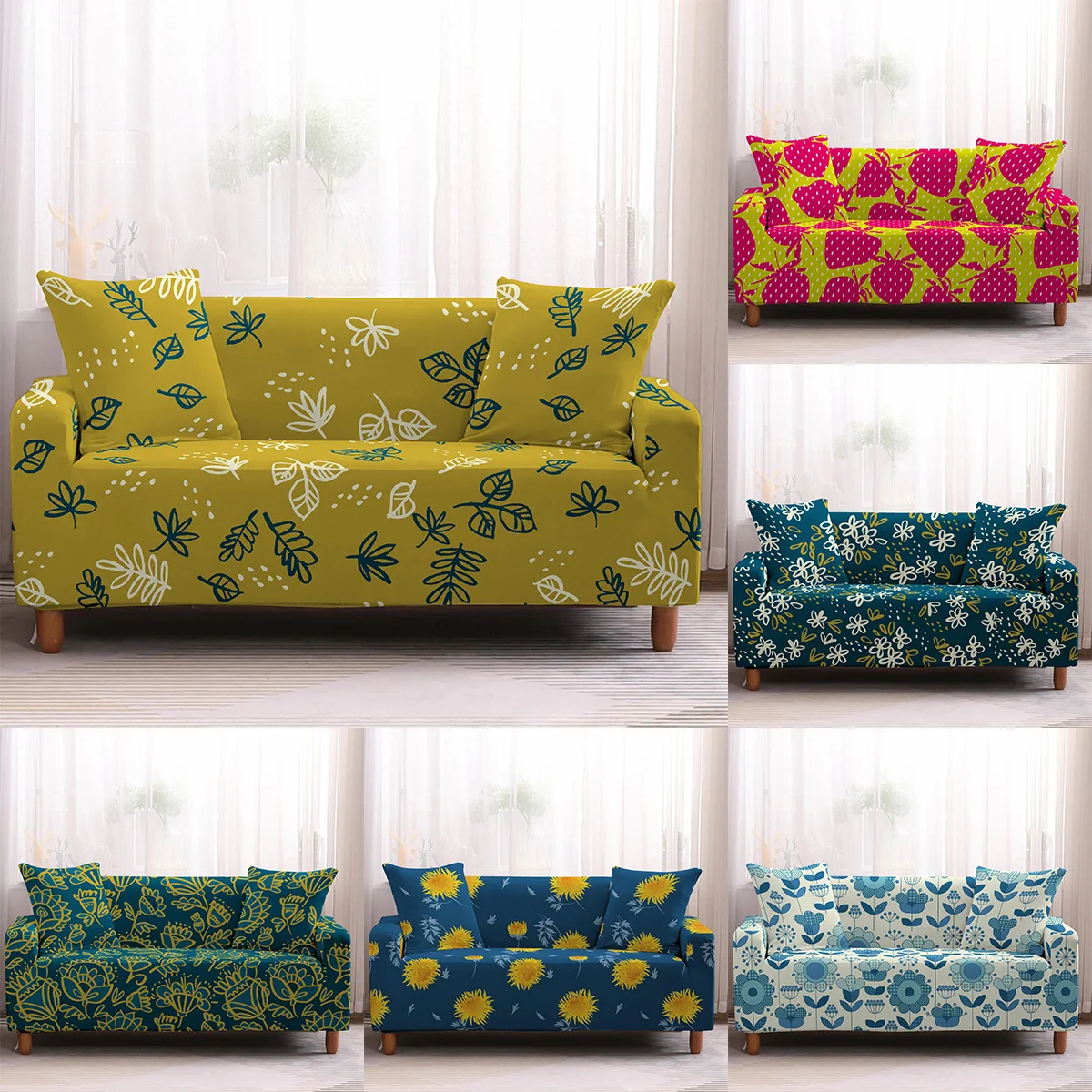 New Leaves Flower Slipcover Sofa Cover For Living Room Tightly All-inclusive Wrap Single/Double/Three/Four-Seat Elasticity Couch
New Leaves Flower Slipcover Sofa Cover For Living Room Tightly All-inclusive Wrap Single/Double/Three/Four-Seat Elasticity Couch