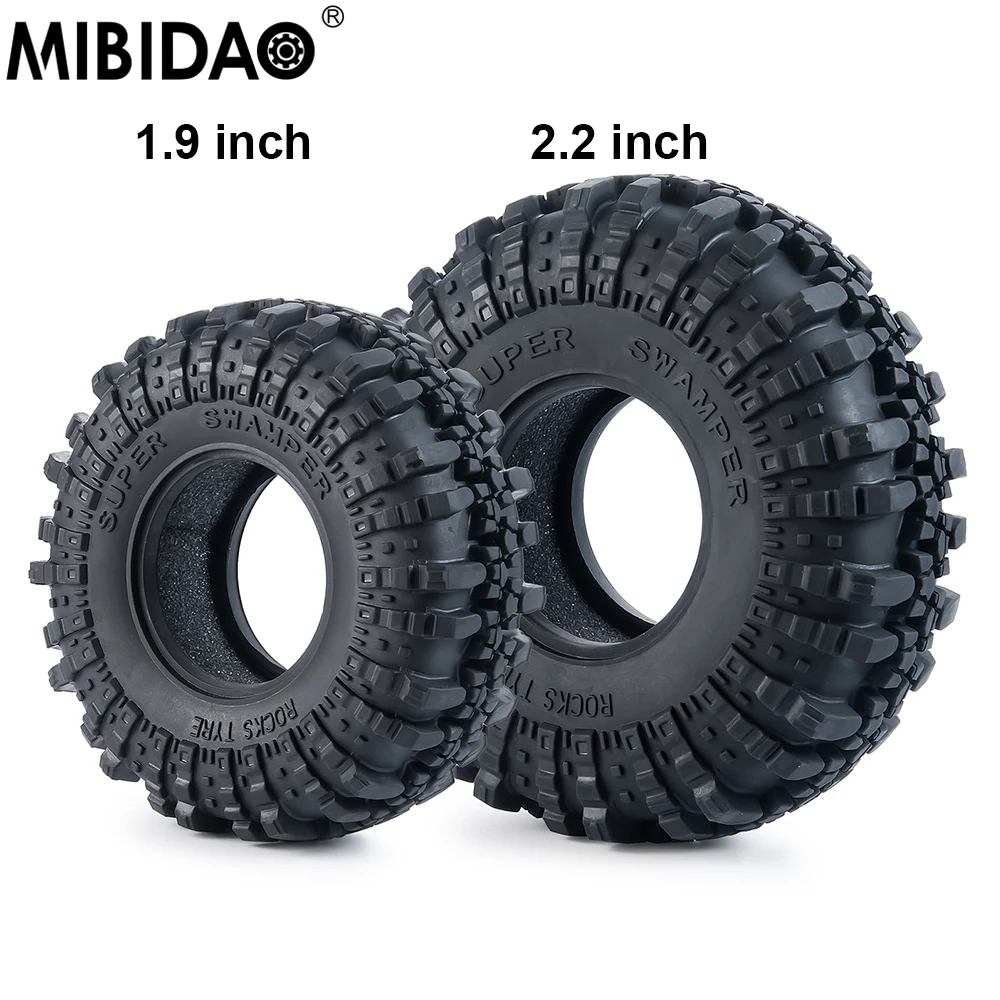 Резиновые шины MIBIDAO 1 9 дюйма/2 2 дюйма для колес Rock 1/10 Axial SCX10 90046 Traxxas TRX4 D90 D110 RR10 Wraith RC