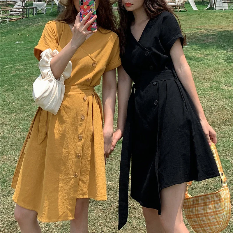 French sweet girlish style lace waist irregular dress women's summer V-neck lace blouse dress
French sweet girlish style lace waist irregular dress women's summer V-neck lace blouse dress
