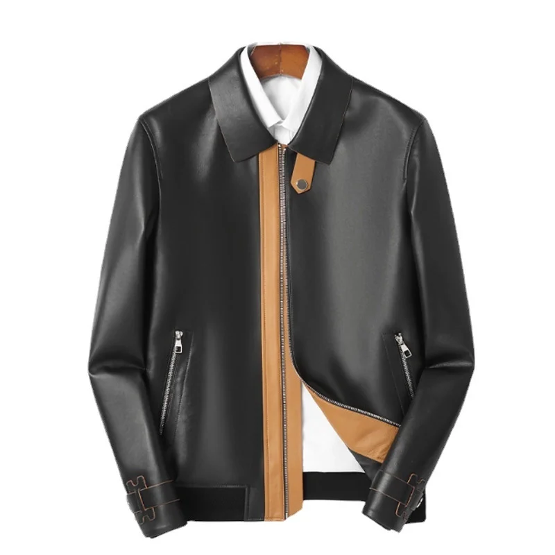 Genuine Men Coats and s Black Patchwork Real Leather Coat Casual Mens Jacket Jaqueta De Couro Masculina Zm
Genuine Men Coats and s Black Patchwork Real Leather Coat Casual Mens Jacket Jaqueta De Couro Masculina Zm