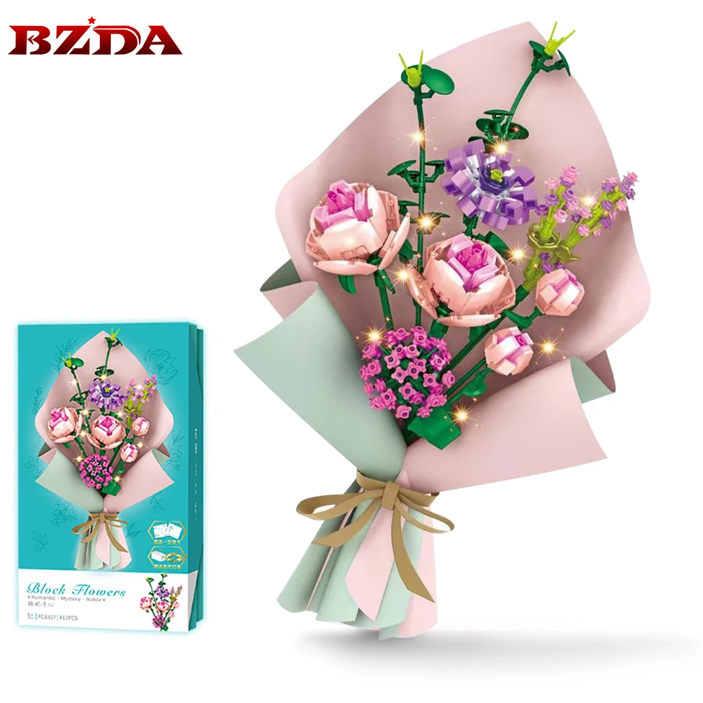 Ideas Romantic Rose Flowers Bouquet Building Blocks Sunflower Plant Flower With Lights Home Decoration DIY Toys For Girls Gift
Ideas Romantic Rose Flowers Bouquet Building Blocks Sunflower Plant Flower With Lights Home Decoration DIY Toys For Girls Gift