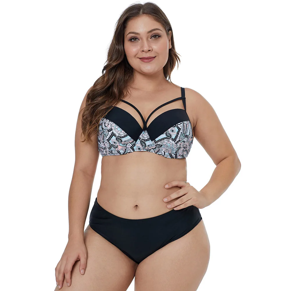 Bikini Two Piece Printed Sling Fat Sister High Waist Split Swimsuit 2 Piece Set Women Cover Ups For Swimwear Women
Bikini Two Piece Printed Sling Fat Sister High Waist Split Swimsuit 2 Piece Set Women Cover Ups For Swimwear Women