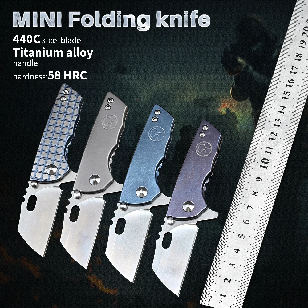 Titanium Alloy Handle Kawai Pocket Box Cutter Outdoor Camping Utility EDC Tool 440C Steel Mini Folding Knife
Titanium Alloy Handle Kawai Pocket Box Cutter Outdoor Camping Utility EDC Tool 440C Steel Mini Folding Knife