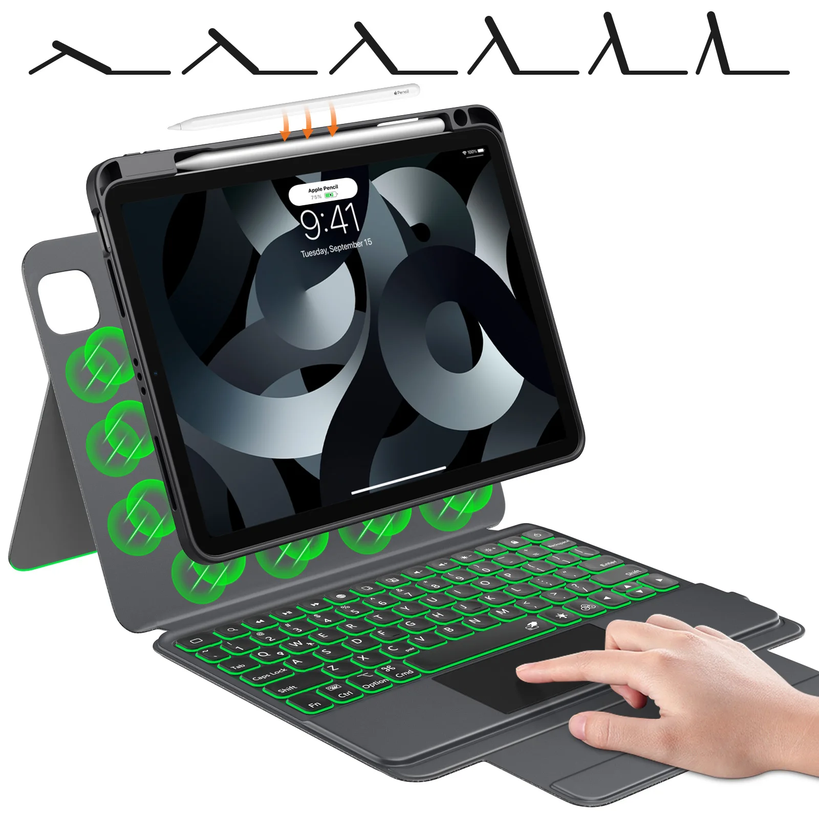 Чехол с клавиатурой MoKo для iPad Air 5/4-го поколения 10,9 2022/2020/iPad Pro 11 2021/2020, съемный магнитный чехол с держателем для карандашей
Чехол с клавиатурой MoKo для iPad Air 5/4-го поколения 10,9 2022/2020/iPad Pro 11 2021/2020, съемный магнитный чехол с держателем для карандашей